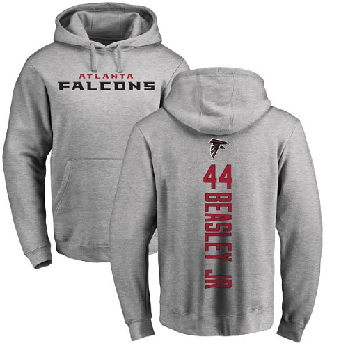 Atlanta Falcons Men Ash Vic Beasley Backer NFL Football #44 Pullover Hoodie Sweatshirts